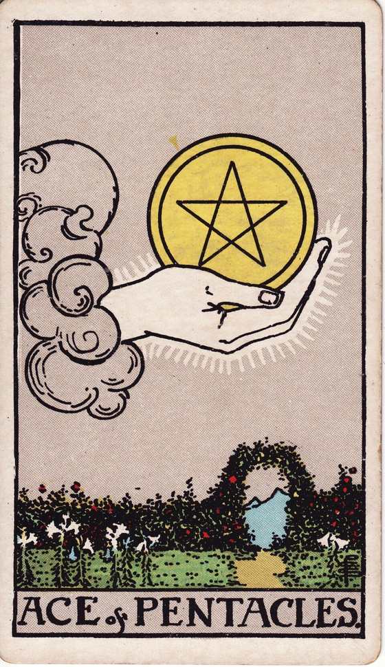 星币王牌 Rider–Waite–Smith tarot card