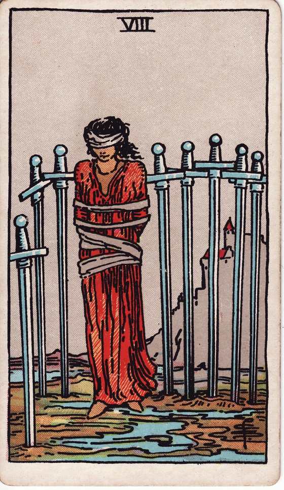 宝剑八 Rider–Waite–Smith tarot card