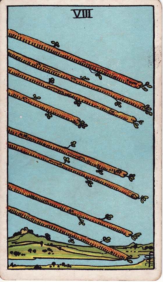 权杖八 Rider–Waite–Smith tarot card