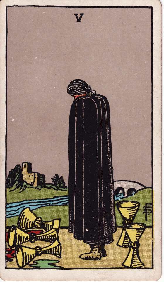圣杯五 Rider–Waite–Smith tarot card