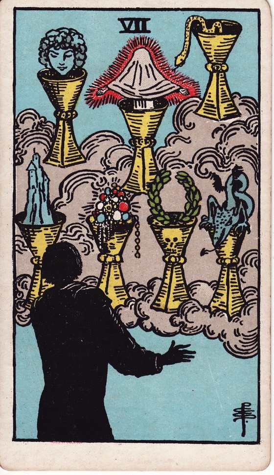 圣杯七 Rider–Waite–Smith tarot card