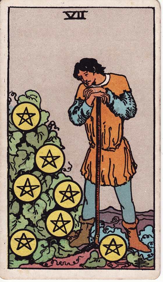 星币七 Rider–Waite–Smith tarot card