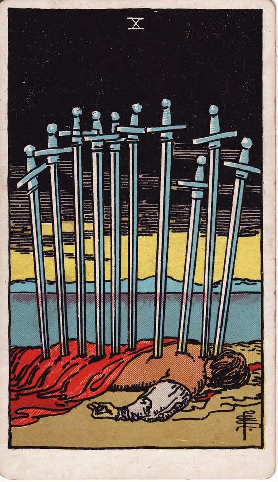 宝剑十 Rider–Waite–Smith tarot card