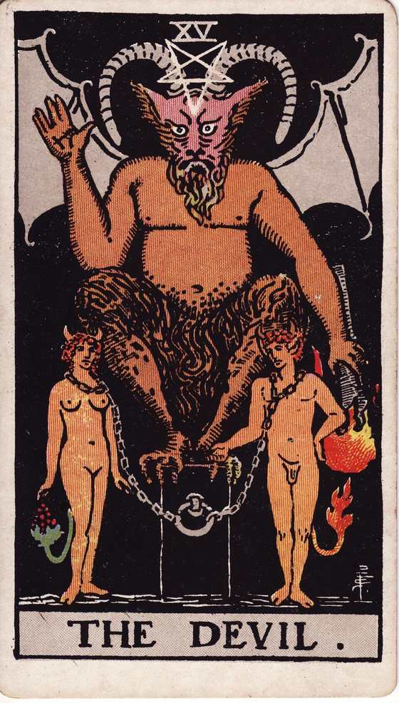 恶魔 Rider–Waite–Smith tarot card