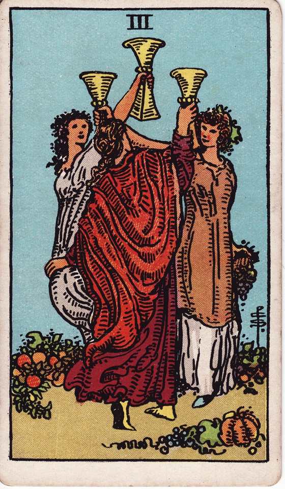 圣杯三 Rider–Waite–Smith tarot card