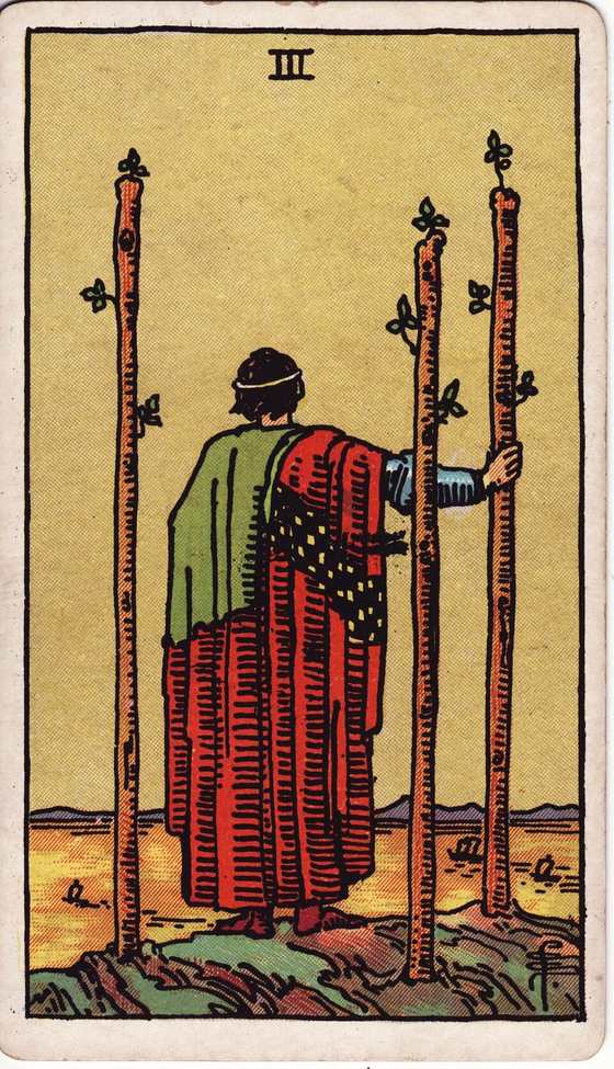 权杖三 Rider–Waite–Smith tarot card